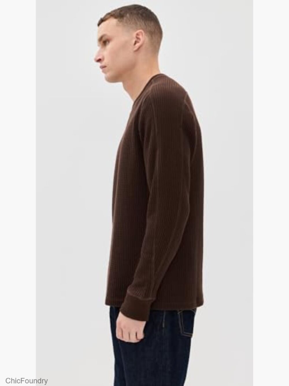 Men's Wade Waffle Thermal Long Sleeve Tee - Heavyweight - Picture 5 of 6